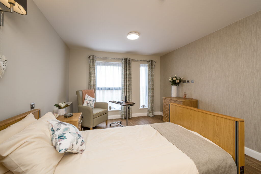 Premium care home bedroom in Fleetwood